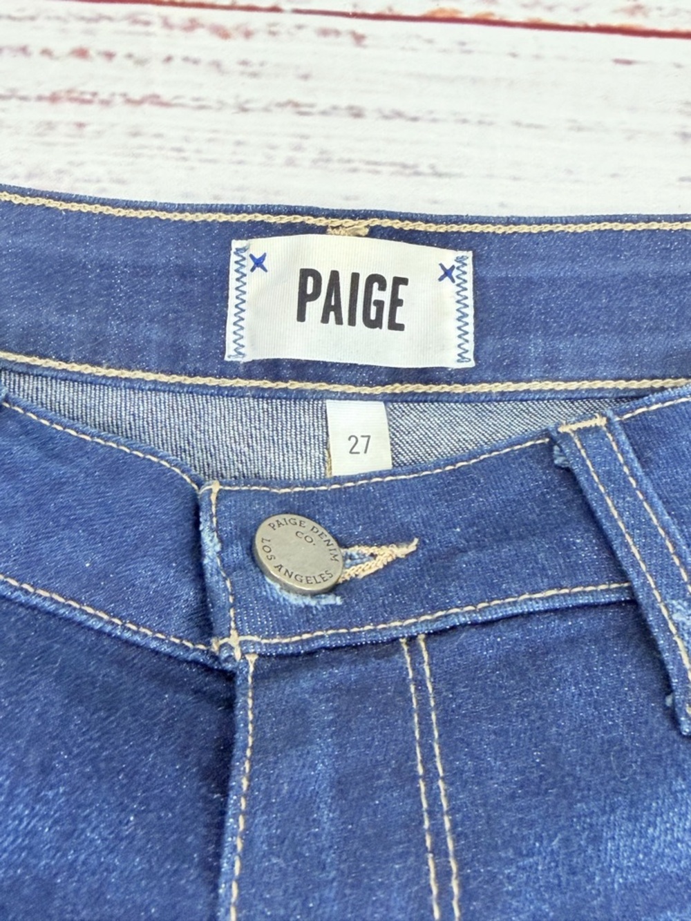 Paige Jimmy Jimmy size 27 Cabrera Distressed Stretch Jean Shorts - Picture 8 of 11